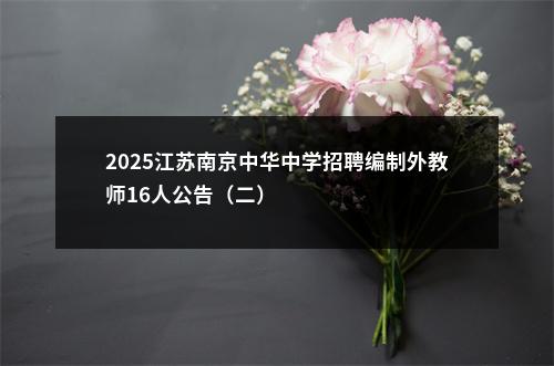 2025江苏南京中华中学招聘编制外教师16人公告（二）                进入阅读模式 图片